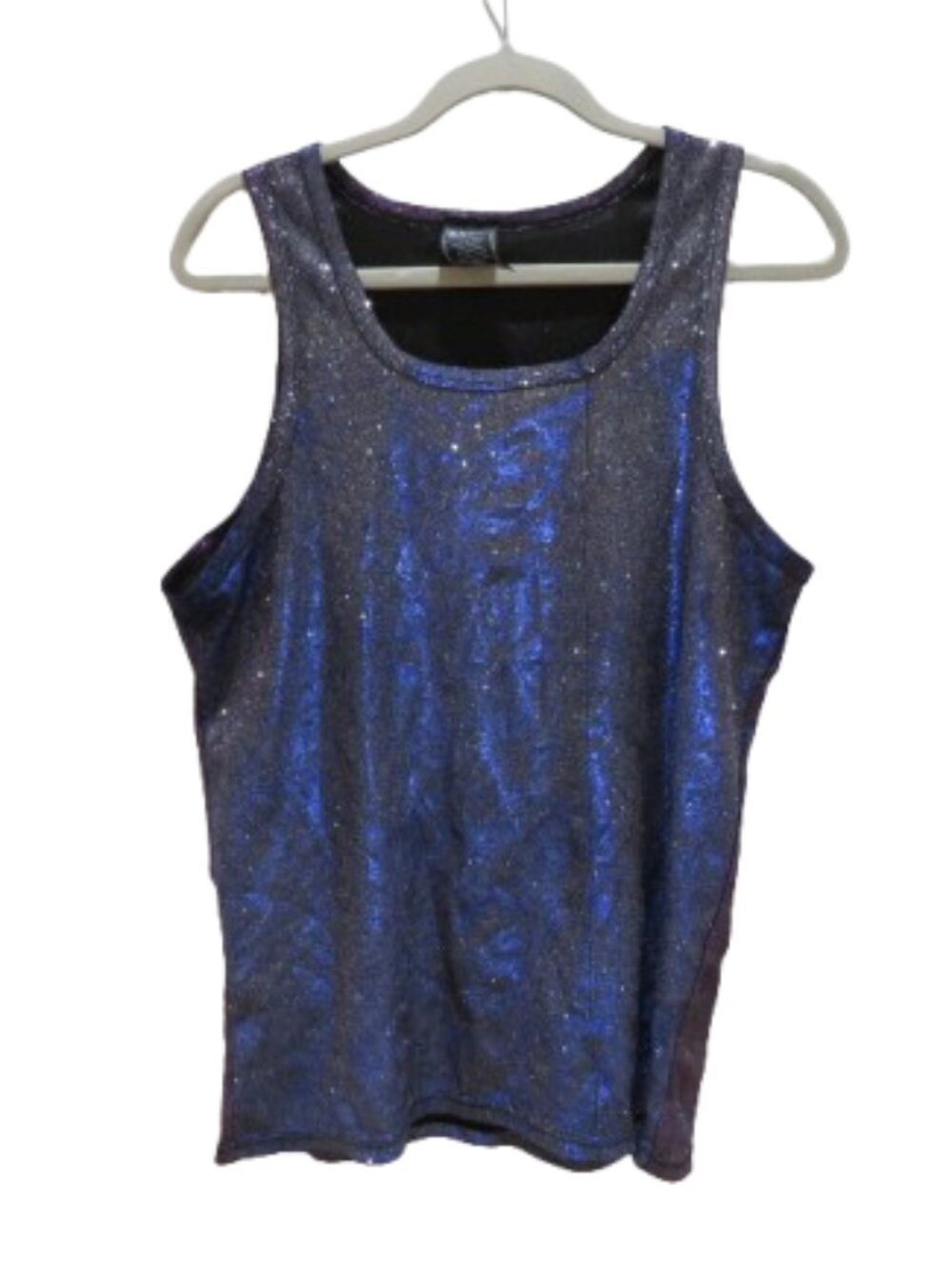 KNOBS BY RYAN HILL Iridesdcent Glitter Sleeveless Tank Top Pride Festival Rave